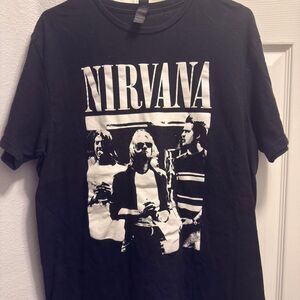 Unbranded Men's Black and Navy T-shirt